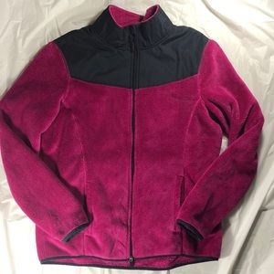 Warm Danskin Now Fuschia/Grey Winter Zip Up, XL